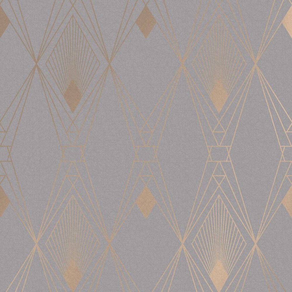 Next Deco Geometric Grey Wallpaper