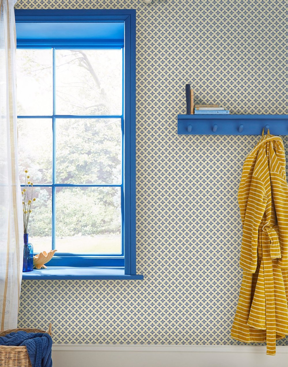 Joules Beckett Star Coast Blue Wallpaper