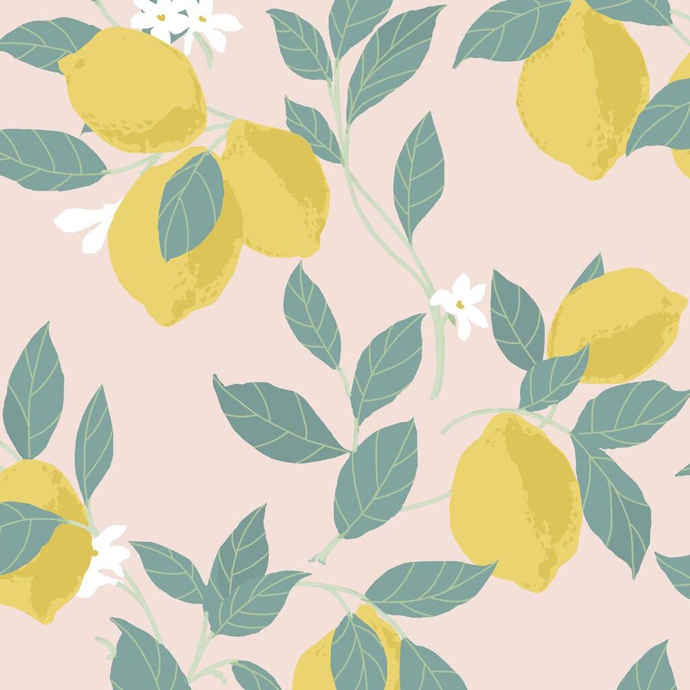 Feeling Fruity Blush Wallpaper