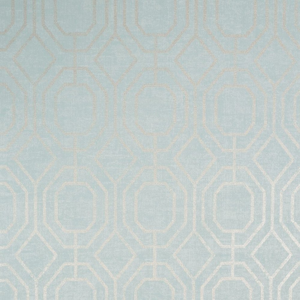 Luxe Geo Duck Egg Wallpaper