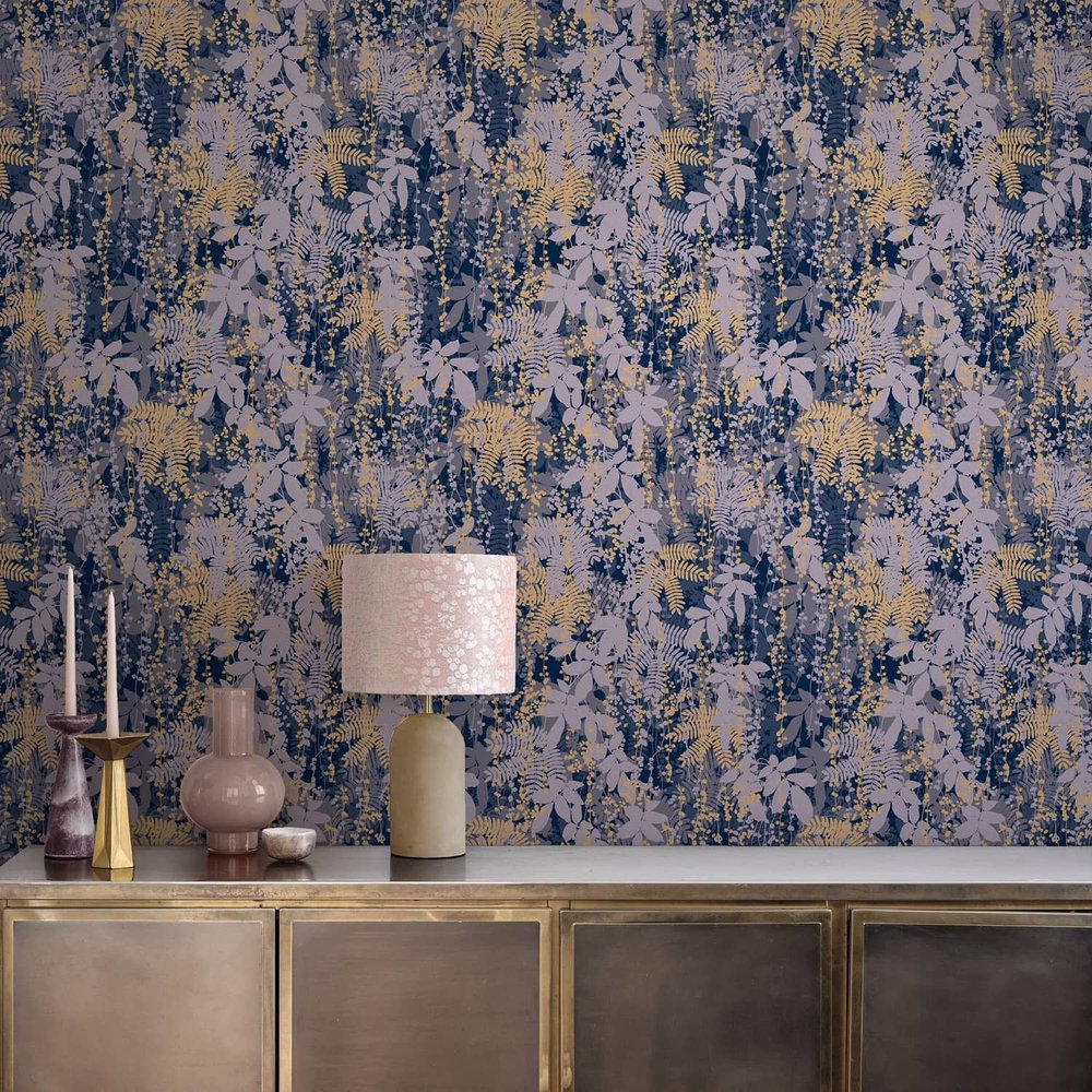 Canopy French Navy Wallpaper by Clarissa Hulse