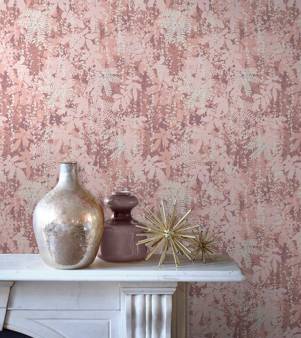 Canopy Antique Rose Wallpaper by Clarissa Hulse