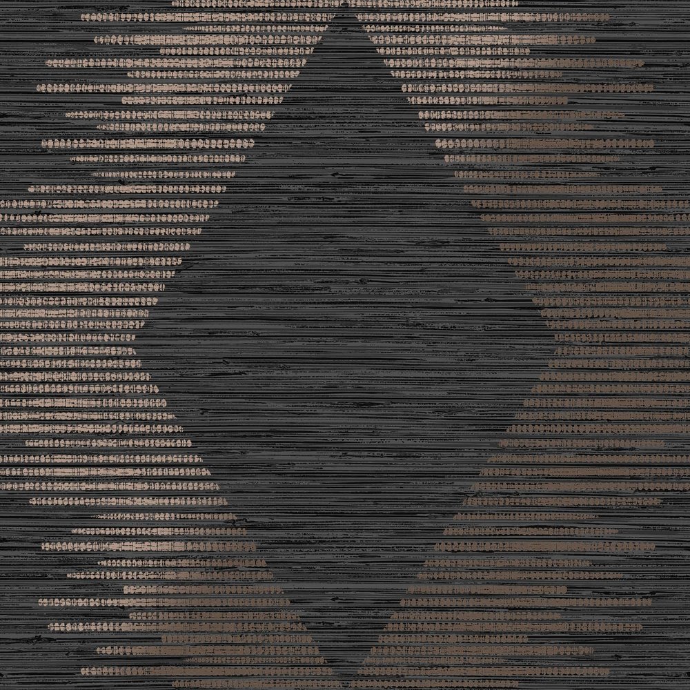 Serenity Geo Black And Rose Gold Wallpaper