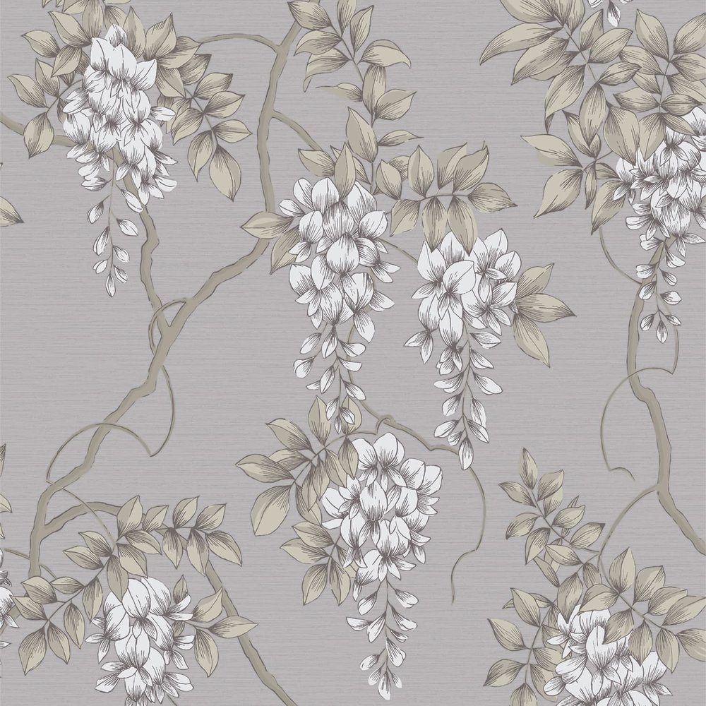 Wisteria Mauve Wallpaper