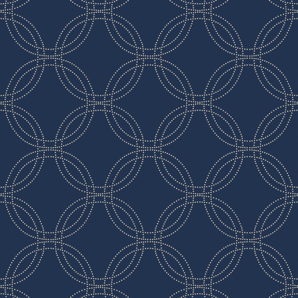 Serpentine Navy Wallpaper